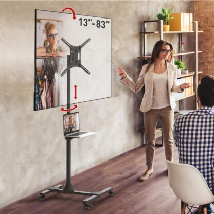 Barkan Mobile TV Mount Cart+Self 32"-83" - Image 5