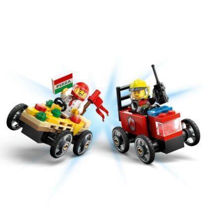 Pizza vs. Fire Truck Race Car Pack 60458 - Image 3