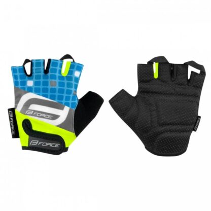 Force Kid F Square Gloves Blue/Fluo