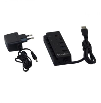 HUB SPACER 4x USB 3.0, 1 port QC