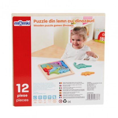WOODEN PUZZLES WITH DINOSAURS, 12 PIECES - Image 3
