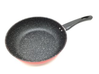 DELIS FRYING PAN 24x6.5CM, BLACK / RED