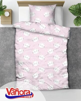 Single cotton bed set, 92 gsm, Cat