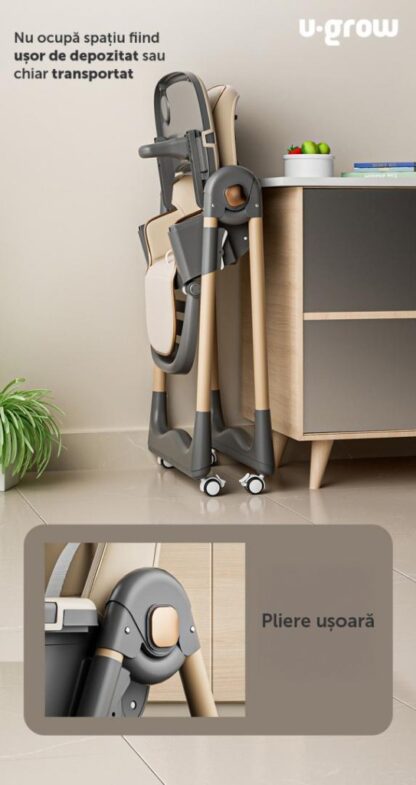 Adjustable dining chair, foldable, blue - Image 4