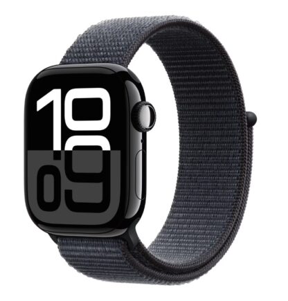 Apple Watch Series 10 GPS 42mm Jet Black Aluminium Case with Ink Sport Loop - Image 2
