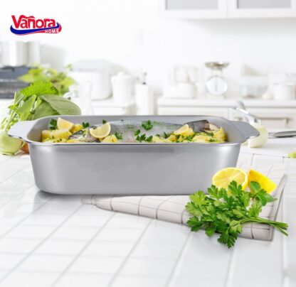 STAINLESS STEEL TRAY 41x24.5x8.5 CM, LORA - Image 2