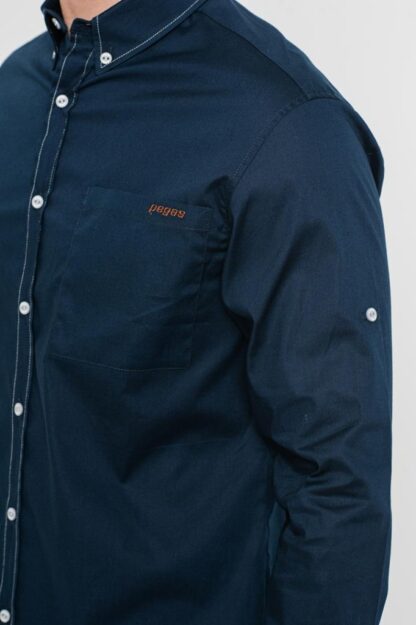 MEN'S CASUAL SHIRT DARK NAVY S - Image 6