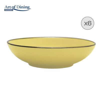 SET OF 6 CERAMIC DEEP PLATES 20 CM, MEDEEA