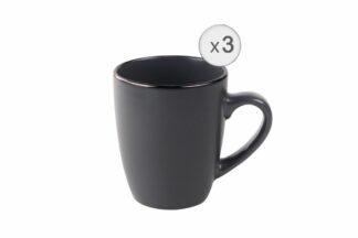 Set of 3 ceramic mugs, 354 ML, CALYPSO
