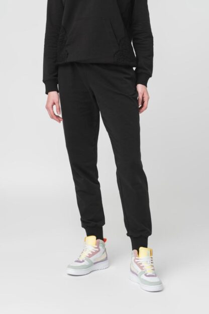 Black Cotton Women's Pants-XL