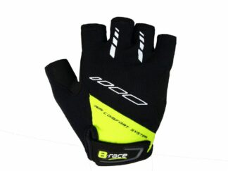 B-RACE GLOVES WITH BLACK/LIME GEL, M