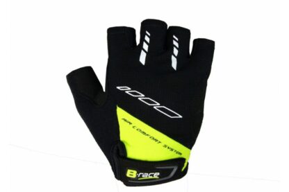 B-RACE GLOVES WITH BLACK/LIME GEL, M