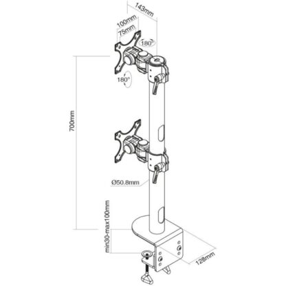 Neomounts Screen TV Desk Clamp Full Mot 17"-49" - Image 3