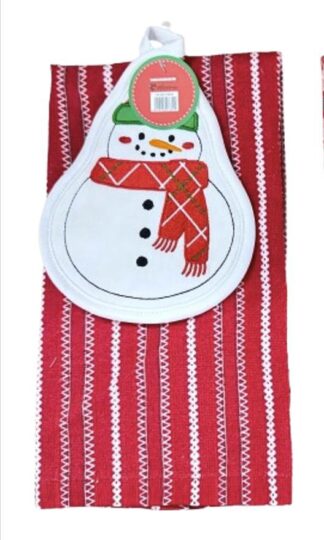 Set of 2 kitchen towels, 38x63 cm, Green