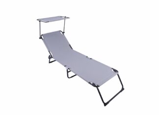 HR SEZLONG CU PARASOLAR 186X55X24 GRI