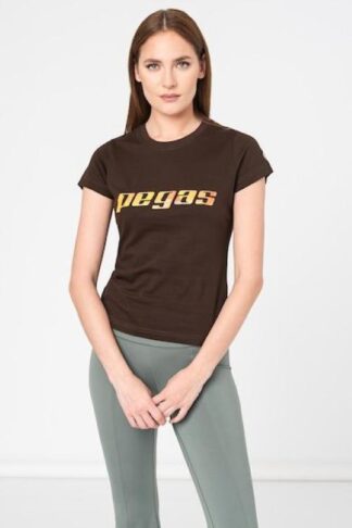 WOMEN'S ORANGE LOGO T-SHIRT COFFEE-M