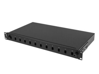Fiber patch panel rack 19" 1U 12x SC