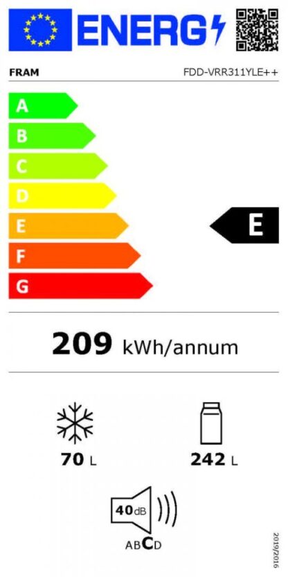 FRIGIDER CU DOUA USI FRAM FDD-VRR311YLE+ - Image 3