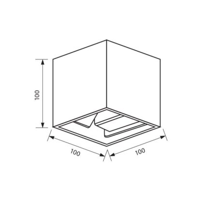 STARK LED 2X3W SQ/BK IP54 VIVALUX - Image 2