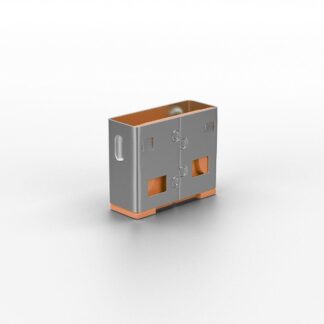 Lindy 10 USB Port Locks ORANGE no Key