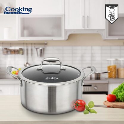 STAINLESS STEEL SEMI-STEEL POT+LID 20x10CM,2.8L,TITANIUM3 - Image 6