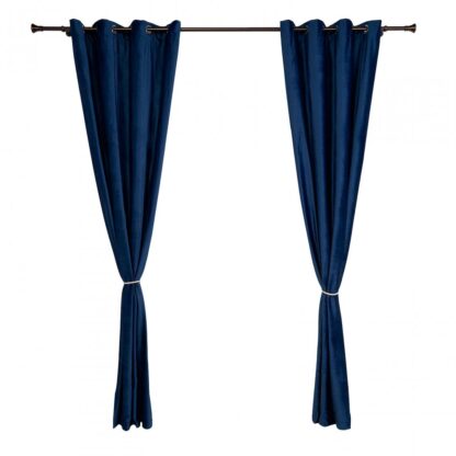 Set of 2 velvet curtains 140x270 cm- White