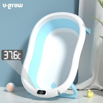 Bathtub with built-in thermometer, blue - Image 4