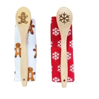 Kitchen towel and spoon set.