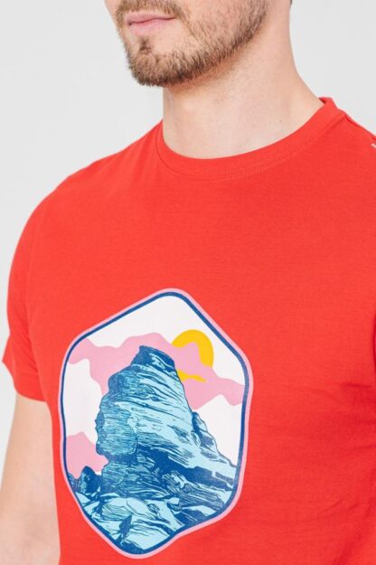 Men's Sphinx Casual T-Shirt Red-Xl - Image 5