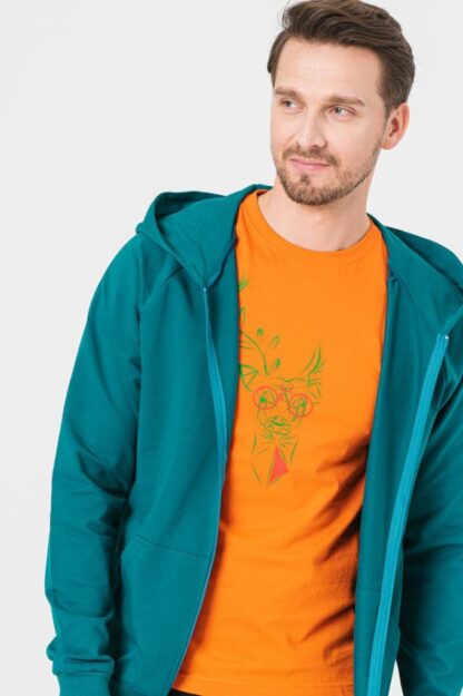 Men's Casual Cotton Sweatshirt Petrol-M - Image 6