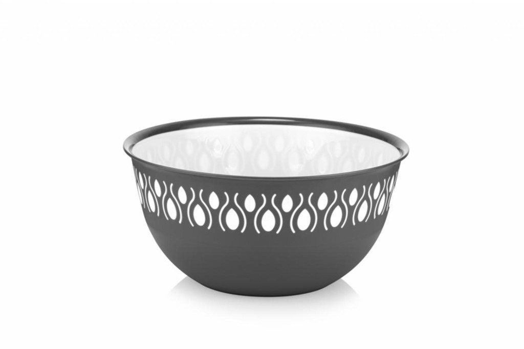 GREY PLASTIC BOWL 16 X 7.5 CM, 1 L EU Supplies