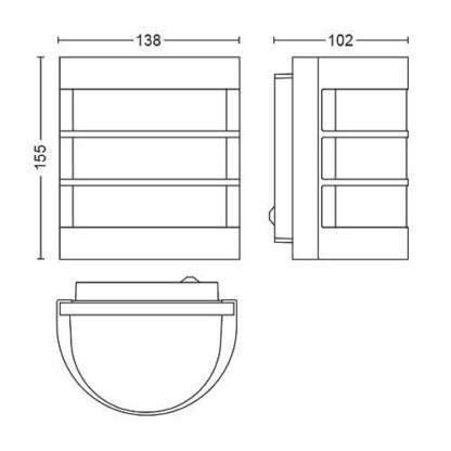 CALGARY WALL LANTERN ANTHRACITE 1X60W - Image 2