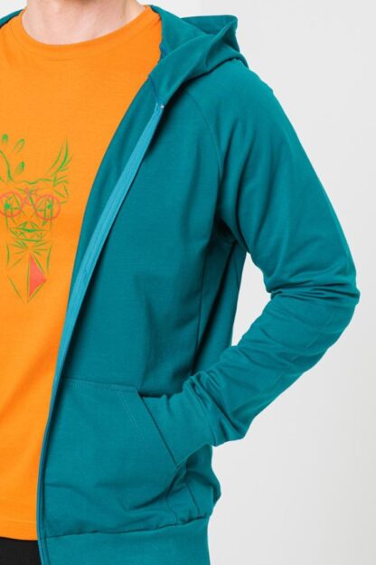 Men's Casual Cotton Sweatshirt Petrol-S - Image 6