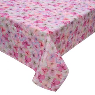 ANTI-STAIN TABLE TOP 140*220CM PINK FLOWERS