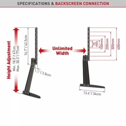 Barkan Tabletop Stand TV 32" - 70" - Image 2