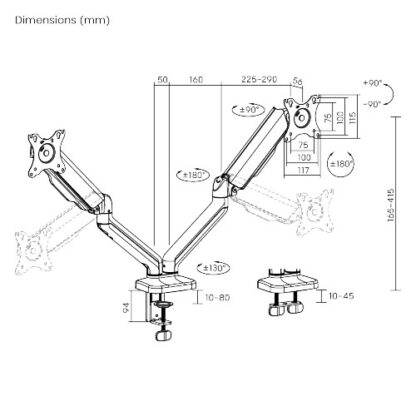DOUBLE MONITOR ARM SERIOUX MM97-C012E - Image 5