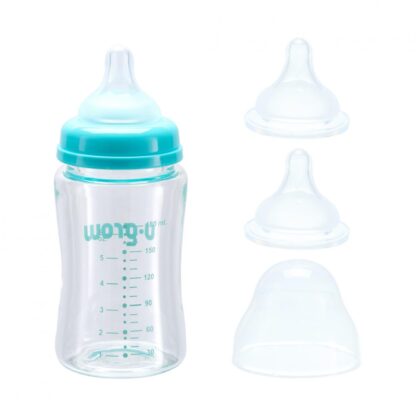 Glass bottle 180 ml + 2 extra teats - Image 2