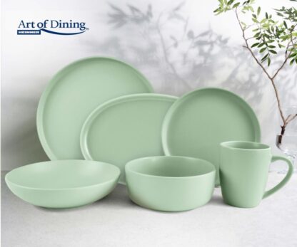 SET OF 6 CERAMIC DESSERT PLATES 20CM, YVONNE - Image 6