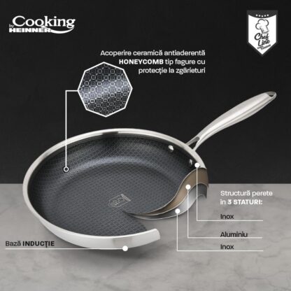 STAINLESS STEEL PAN 3 LAYERS 24X4.5, TITANIUM3 - Image 4