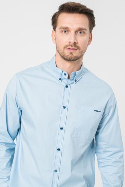 Men's Casual Shirt Light Blue L - Image 6