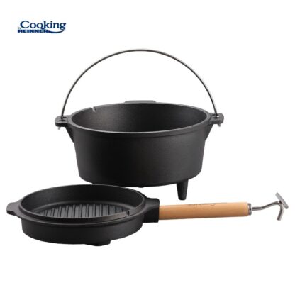 PURE CAST IRON POT+HEAD DIA 25 CM, 4L, NATURAL - Image 3