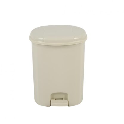 Garbage can with pedal 7L beige, 19X19.5X27CM