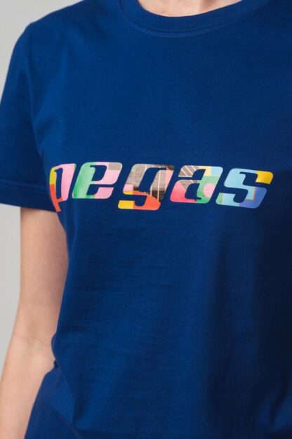 Royal Blue-L Women's Multicolor Logo T-Shirt - Image 6