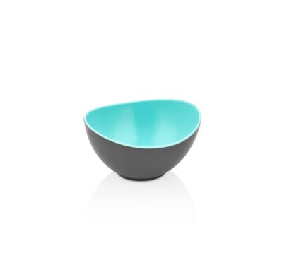 Two-tone oval bowl, plastic 14X12.5X7.5 CM