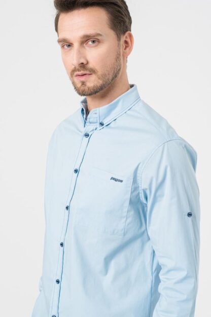 Men's Casual Shirt Light Blue S - Image 4
