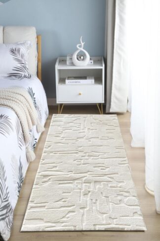 Carpet, embossed pattern, Vista, 80x150, Cream