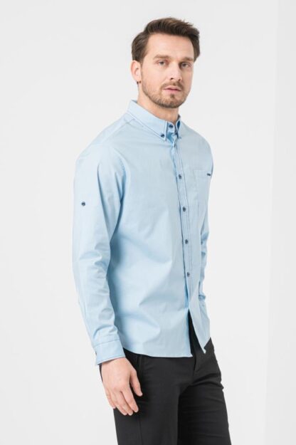 Men's Casual Shirt Light Blue Xxl - Image 2