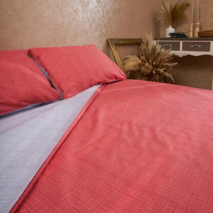 King Size bed set 144TC, brick color - Image 4