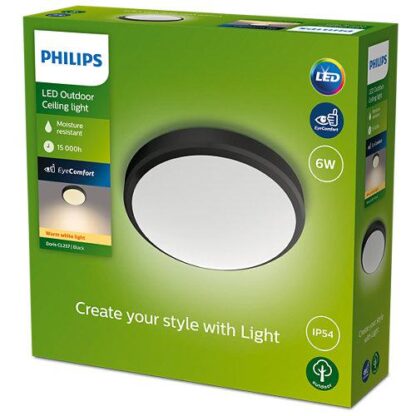 DORIS CEILING 6W 27K BLACK IP54 HV - Image 3