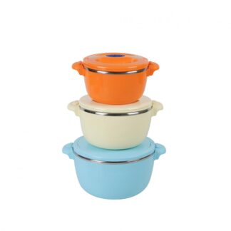 FOOD WARMER 3 PCS SET 2+4+6L,BELLY BLUE